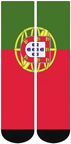 Meias portugal bandeira casual meias engraçadas imprimir 3d impressão colorida colorida esportiva esportiva