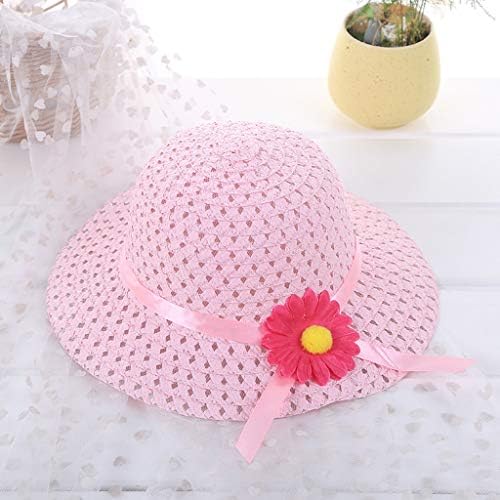 Chapéus de sol floral de palha para crianças de verão viseira chapéu aconchegante clássico Huarache Beach Hats for Kids