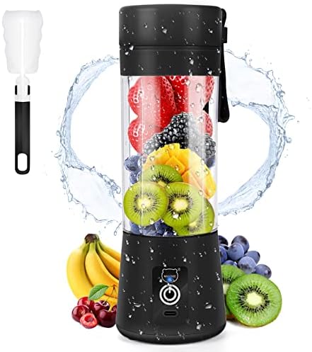 Liquidificador portátil, liquidificador de smoothie miaoke, mini liquidificador de suco pessoal com seis lâminas em 3D, USB Rchargable Juicer Cup Home/Office/Outdoors