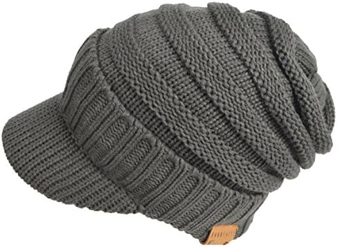 Masculino feminino lã grossa ladeada de malhas de bordo chapéu de gorro desleixado