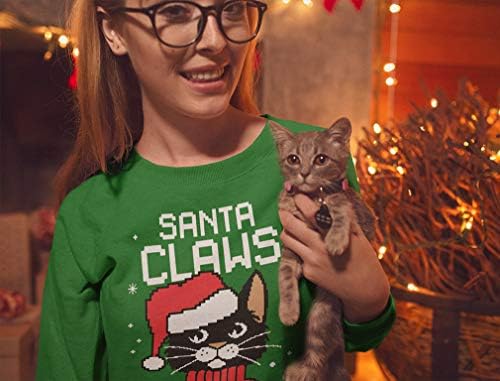 Papai Noel Claws Sorto Mulheres Adolescentes Cat Cat Feio Christmas Sweater Style