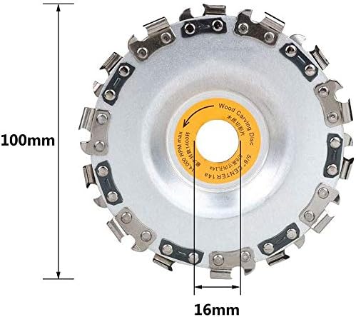 Wenfo 4 ”14 de dentes Placa de escultura de ângulo de dentes, moedor de escultura em madeira para moedor de ângulo,