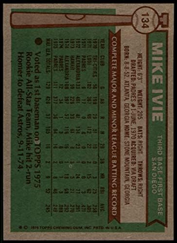 1976 Topps 134 Mike Ivie San Diego Padres Ex/Mt+ Padres