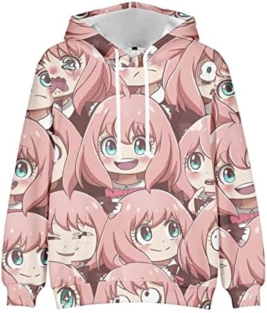 Anime unissex puro Pang Spy x Family Hoodie Anya Forger Cosplay Pullover moletom com capuz