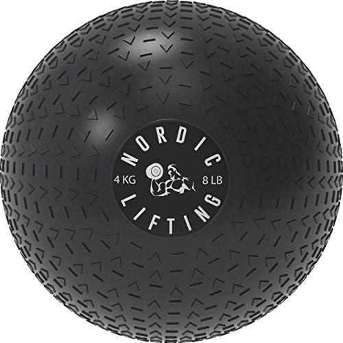 Nordic Lifting Slam Ball 8 lb pacote com mini stepper - cinza branco