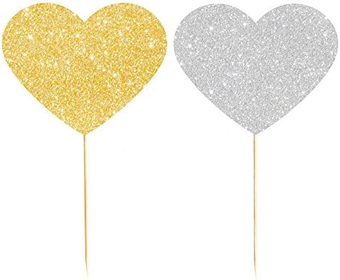 Illume Partyware celebrar felicidade ouro e prata cintilão reversível cupcake topper - 12 PCE