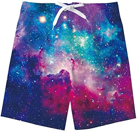 Tuonroad Kid Swim Turnk Boy Bating Breath por 5-14 anos Adolescentes Quick Dry Beach Board Swim Swim Short com forro de malha