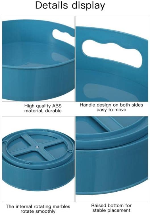 Bandeja de armazenamento rotativa JEUSDF não deslize Slip Snack de placa de armazenamento seco Organizador de mesa plástico multifuncional