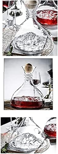 Whisky Decanter Conjunto de uísque Presentes para homens Decanter de vinho tinto - Boca soprada Crystal Glass Glass Elegante Schnapps Conjunto de Decanter Acessórios Hanade Schnapps para Aerjar Decanter Gift for Friends