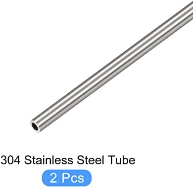Metallixity 304 Tubo de aço inoxidável 2pcs, tubulação reta - para móveis para casa, máquinas