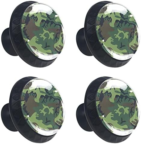 Guerotkr 4 PCs, alças de armário, botões de armário, botões de cômodos, alças para armários e gavetas, camuflagem