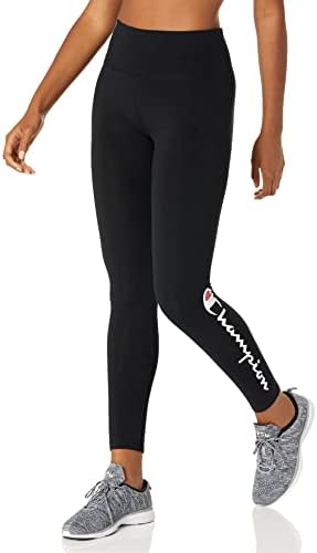 Autêntica de campeão feminina 7/8 leggings, leggings esticadas para mulheres, leggings para mulheres, 28,5 .