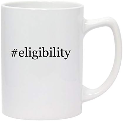 Produtos Molandra #Eligibilidade - 14oz Hashtag White Ceramic Statesman Caneca de café