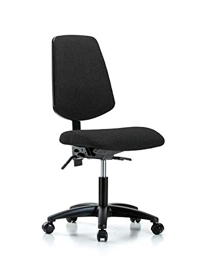 Labtech Seating Lt41388 Fabric Desk Height Chair Medium Basé de Nylon, rodízios, preto
