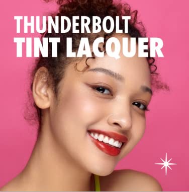 ColorGram Thunderbolt Tint Lacquer - 01 Romance Tok | com óleo de argan, alto pigmento, cor vívida, mancha de lábios hidratantes duradouros, hidratante, facilmente construída e misturável, verdadeira maquiagem de beleza,