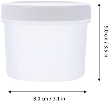 Mobestech 3pcs Recipientes de goleiro de tigela Mini caseiro de recipiente de recipiente de alimentos refrigerador de geladeira reutilizável ML Branco: Creme