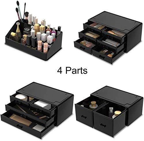 ReadAeer Makeup Cosmetic Organizer Storage Display Caixas de exibição com 12 gavetas