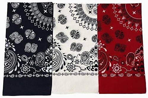 Vamqor 12pcs bandana para mulheres e homens algodão personalizado moda projeta design multifuncional lenço quadrado ao ar livre