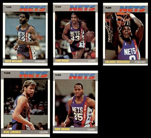 1987-88 Fleer New Jersey Nets Team Definir New Jersey Nets NM/MT Nets