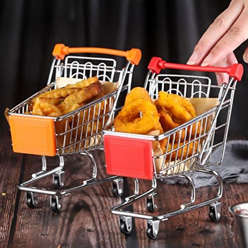 Doitool Aço inoxidável Mini Fry Basket Basket Fries Helder Fish and Chips Portador de cesta de cesto Aperto que serve o rack