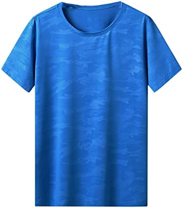 TTAO Sports Shirts for Men Manga curta Rápida seca seca Treça de ginástica academia CAMO CAMO TEE ACTIVO