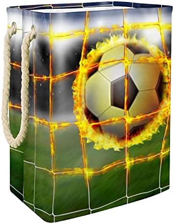Inomer Football Fire Ball Lede de lavanderia grande cesto de roupas de roupas prejudiciais à prova d'água para o organizador