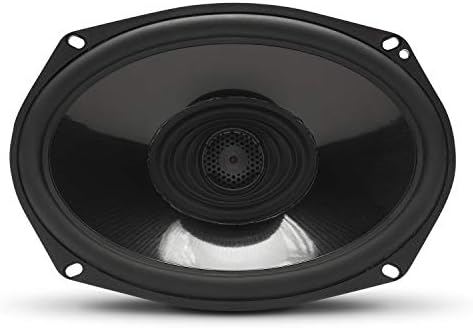 Rockford Fosgate TMS69BL14 Power Harley Davidson Saddlebag Speaker Audio Kit com arnês e todos os hardware de instalação