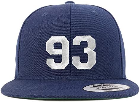 Trendy Apparel Shop Número 93 Branco Bordado de Bordado Bordado Snapback Capinho de beisebol