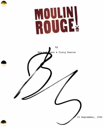 Baz Luhrmann assinou o autógrafo Moulin Rouge Full Movie Script - Estrelando: Nicole Kidman, Ewan McGregor, John Leguizamo