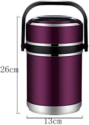 Lancheira de isolamento roxo mgwye - design de três camadas de lancheira quente com isolamento de aço inoxidável