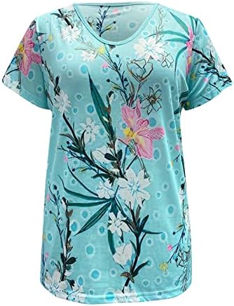 Tops for Women Casual elegante e elegante feminino casual de manga curta de chiffon blusa de camiseta tops fofos ativos