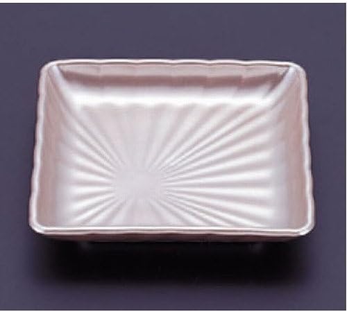 Matsukado 7-371-15 Placa quadrada de crisântemo, revestimento de prata, 4,5 x 4,5 x 0,8 polegadas, resina ABS, restaurante, ryokan,