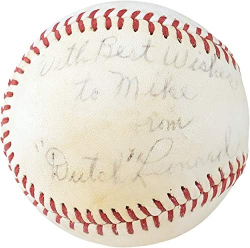 O holandês Leonard autografou o oficial de beisebol de Johnny Mac, Boston Red Sox, Detroit Tigers com os melhores votos de Mike morreu em 1952 PSA/DNA #F15855 - Baseballs autografados