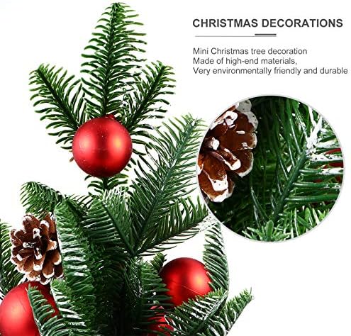 Soimiss Mini Christmas Tree Table Top Top Artificial Christmas Trees Pinecone Berry Mini Christmas Tree Desktop Christmas Holiday