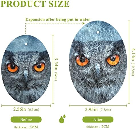 Alaza Owl Moon Halloween Esponja de cozinha natural da cozinha esponjas para pratos para lavar o banheiro e a limpeza doméstica, não-arranhões e ecológicos, 3 pacote