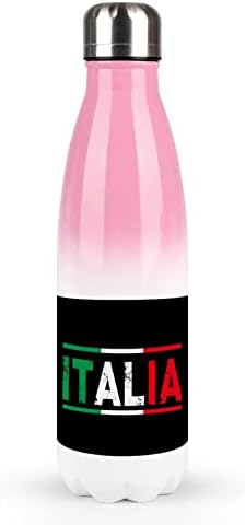 Itália Flag 17oz Sport Water Bottle Bottle Stonless Stone A vácuo Isolado em forma de cola reutilizável balão esportivo