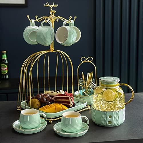 Conjunto de chá de chá do estilo chinês Zlxdp Conjunto de chá de chá de chá de chá de chá de vidro de cerâmica de cerâmica