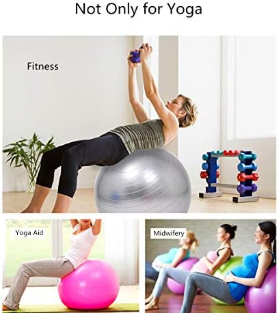 Espessamento Kit de bola de balanço corporal total - inclui bola de ioga de estabilidade anti -burst, programa de exercícios