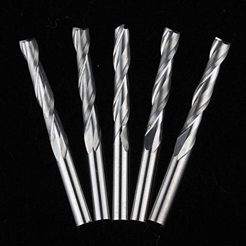 Ferramentas de corte XMeifeits 5pcs 4x22mm duas flautas Micro -extremidade de carboneto sólido moinho, cortadores de moagem, ferramentas