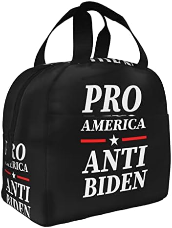 Swpwab Pro America America Anti Biden Reutilizável Folha portátil espessada Bento de bento isolado para homens e mulheres