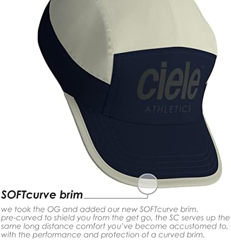 CIELE ATLETICS GOCAP SC - Premium umidade Wicking de 5 painéis de 5 painéis Chapéu de corrida - Porter