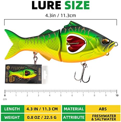 Pelican Mate Fishing Lures para Bass Multi -Multi -SwimBaits Bass iscas de hélice Long Shop Sofning Lures de água doce