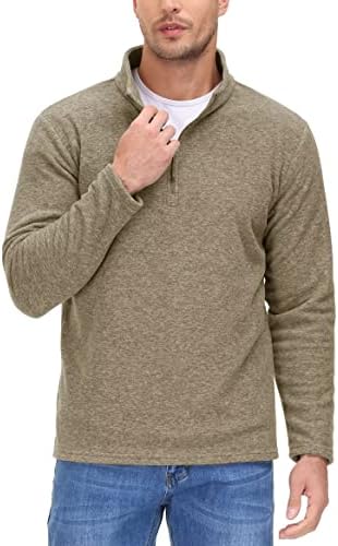 Camisas masculinas de Magcomsen 1/4 Pullover de lã Zip Sworkshirts de manga longa de manga comprida camisas atléticas