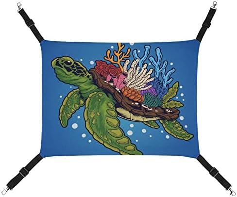 Hammock Green Sereia Grede Cama de dormir com tiras ajustáveis ​​e ganchos de metal 16,9 x13