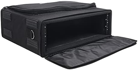 Soad Town Portable 3U Rack Bag, estojo de rack macio com profundidade de 14 , estrutura de compensado, alça de ombro, bolso acessório