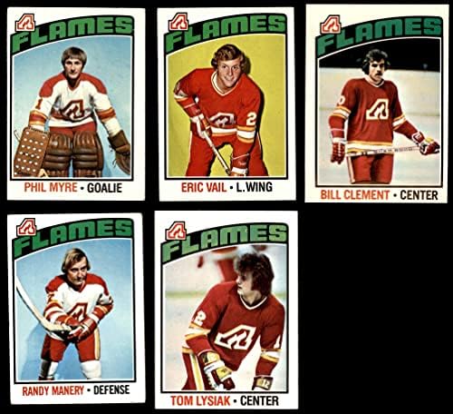 1976-77 Topps Calgary Flames perto da equipe definida Atlanta Flames VG/EX Flames