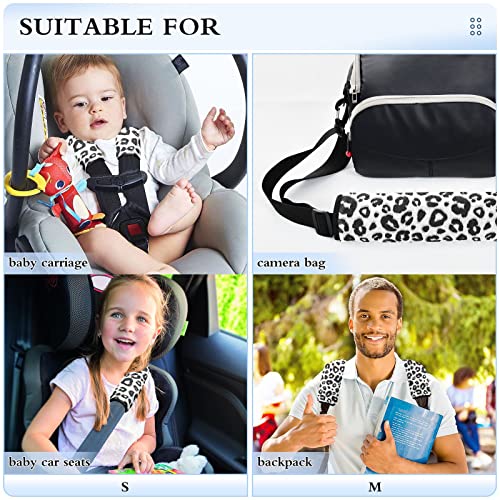 Tampas de alça de assento de carro de leopardo para bebês crianças 2 pcs tiras de assento de carro almofadas de almofadas de ombro
