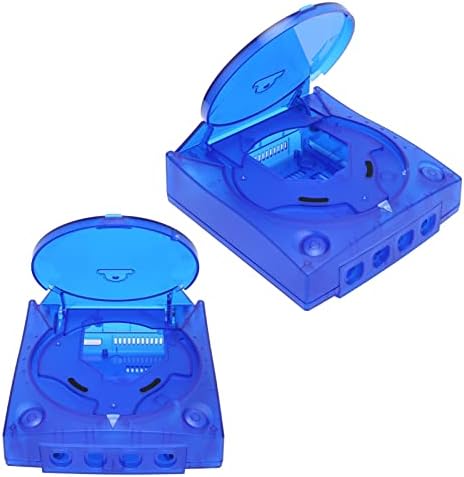 Case translúcida, proteção total fácil de remover tela plástica translúcida de arranhões azuis para Sega Dreamcast DC