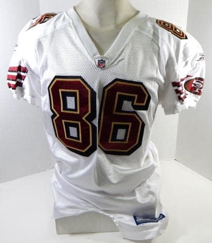 2008 San Francisco 49ers Brian Jennings 86 Jogo emitiu White Jersey 48 DP28537 - Jerseys de jogo NFL não assinado