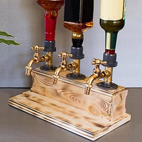 Guolarizi Wood Liquor Alcohol Wood Whisky Dispensador de uísque para dispensador P Cozinha de torneira ， Dining & Bar
